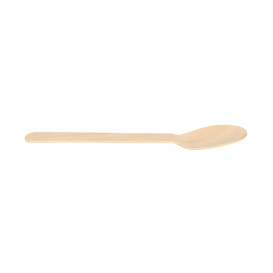Cuchara de Madera Desechable Enfundada 16cm (25 Uds)