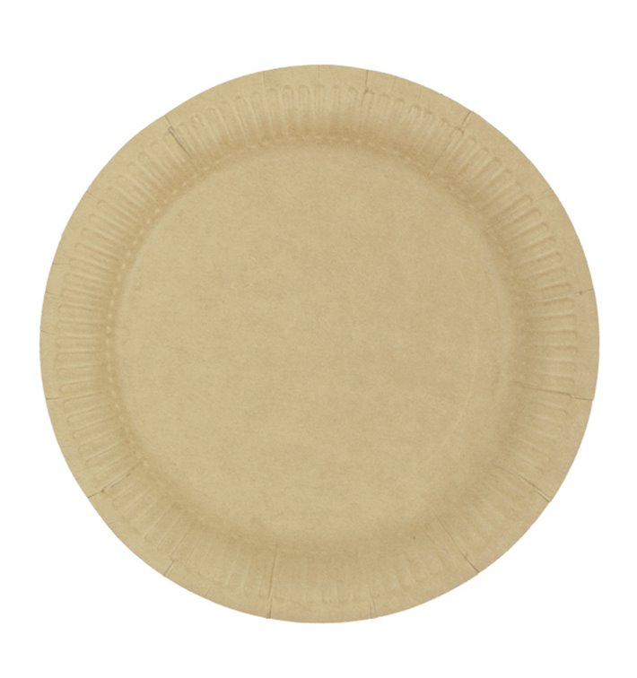 Plato de Cartón Redondo “Radial” Kraft Ø18cm 200gr/m² (50 Uds) Plato de Cartón Redondo “Radial” Kraft Ø18cm 200gr/m² (50 Uds)