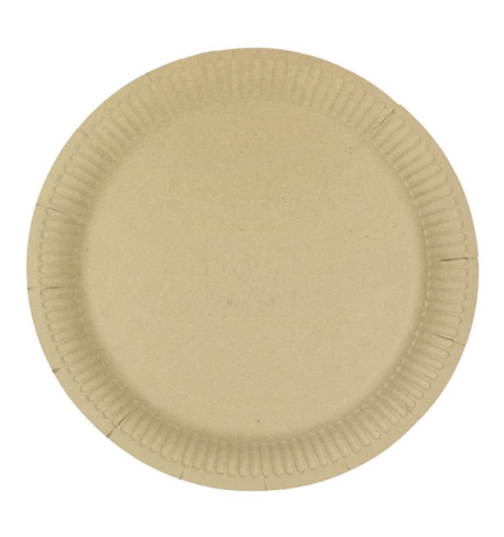 Plato de Cartón Redondo “Radial” Kraft Ø23cm 200gr/m² (50 Uds) Plato de Cartón Redondo “Radial” Kraft Ø23cm 200gr/m² (50 Uds)