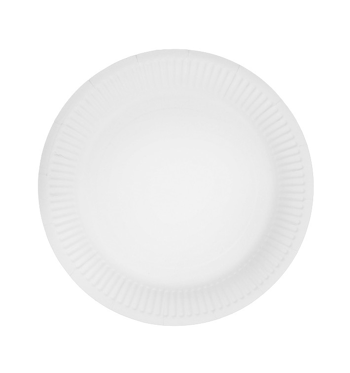 Plato de Cartón Redondo “Radial” Blanco Ø18cm 200gr/m² (50 Uds) Plato de Cartón Redondo “Radial” Blanco Ø18cm 200gr/m² (50 Uds)