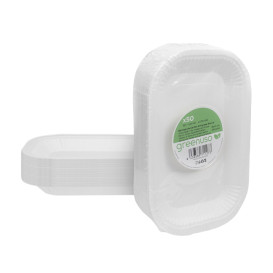 Bandeja de Cartón Antigrasa Blanco 15x23cm 250g/m² (50 Uds)