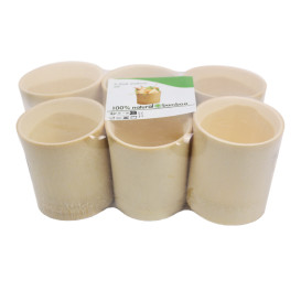 Vaso de Bambú Degustación Pequeño 5,8x6,2x6cm (6 Uds)
