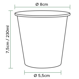 Vaso Reutilizable Económico PS Bicolor Amarillo 230ml (30 Uds)