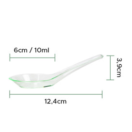 Cuchara Degustación Plástico Transparente 12,4cm (12 Uds)