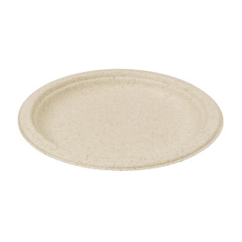 Plato de Pulpa de Trigo Natural Ø18cm (800 Uds)