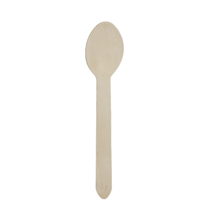 Cuchara de Madera Enfundada 16cm (50 Uds) Cuchara de Madera Enfundada 16cm (50 Uds)