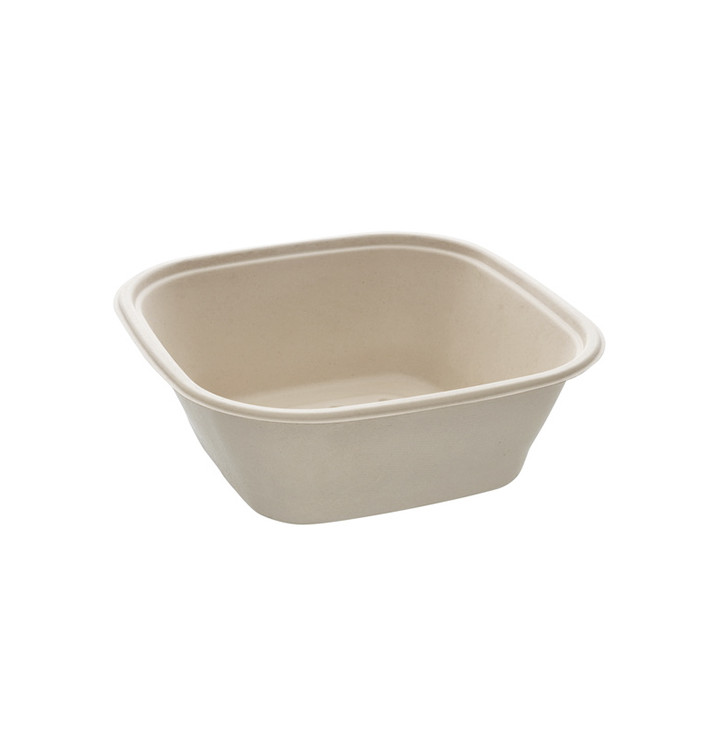 Bol Caña de Azúcar Cuadrado Natural 3500ml 27cm (25 Uds) Bol Caña de Azúcar Cuadrado Natural 3500ml 27cm (25 Uds)