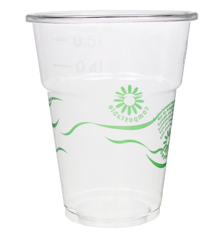 Vaso Compostable PLA Green Spirit Transparente 550ml (25 Uds)