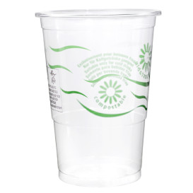 Vaso Compostable PLA Green Spirit Transparente 550ml (25 Uds)