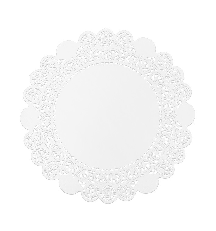 Rodal de Papel Calado Blanco Litos Ø25cm (250 Uds) Rodal de Papel Calado Blanco Litos Ø25cm (250 Uds)