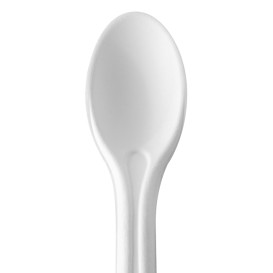 Cuchara de Fibra Moldeada Blanca 16cm (1.000 Uds)