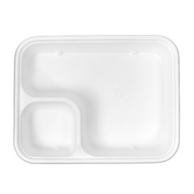 Bandeja de Caña de Azúcar para Nachos 2C 16,5x21x5x3,5cm (400 Uds)