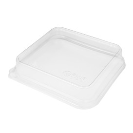Tapa de rPET para bandeja 18,5x18,5x2,5cm (300 Uds)