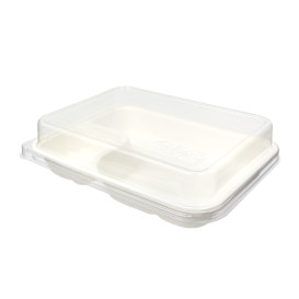 Tapa de rPET para bandeja 16,5x21x2cm (50 Uds)