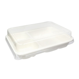 Tapa de rPET para Bandeja Caña de Azúcar 16,5x21,5cm (50 Uds)
