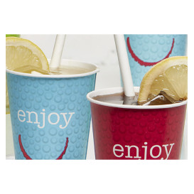 Vaso Cartón 12Oz/360ml "Enjoy" Ø8,0cm (100 Uds)