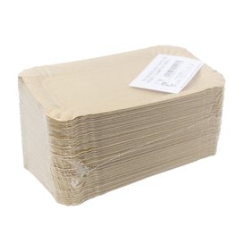 Bandeja de Cartón Rectangular Kraft 10x16 cm (100 Uds)