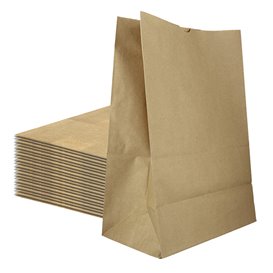 Bolsa de Papel Sin Asas Kraft 70g/m² 20+16x40cm (25 Uds)