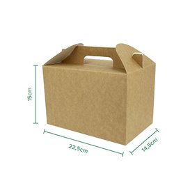 Caja de Menú Kraft 225x145x150mm (25 Uds)