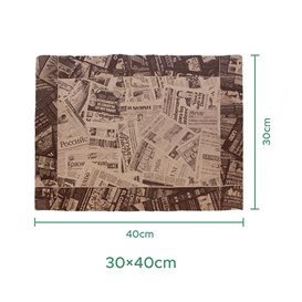 Mantel Individual Papel 30x40cm Kraft "Prensa" 50g (500 Uds)