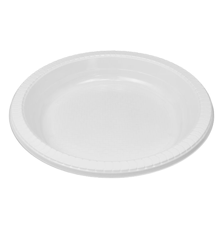 Plato Reutilizable PS Hondo Blanco 22cm (25 Uds) Plato Reutilizable PS Hondo Blanco 22cm (25 Uds)