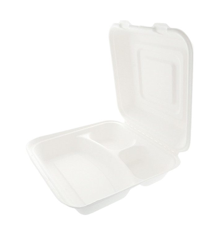Envase MenuBox Caña de Azúcar 3 Comp. 227x248x93mm Envase MenuBox Caña de Azúcar 3 Comp. 227x248x93mm