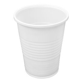 Vaso de Plástico PP Reutilizable Blanco 240ml (100 Uds)