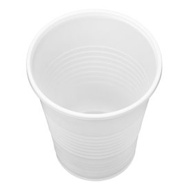 Vaso de Plástico PP Reutilizable Blanco 240ml (100 Uds)