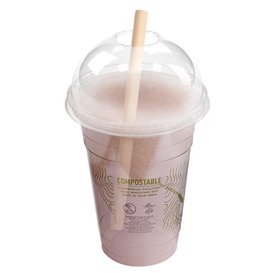 Tapa Compostable PLA Green Stripe® Cúpula con Agujero para Vasos Ø9,6cm (1.000 Uds)