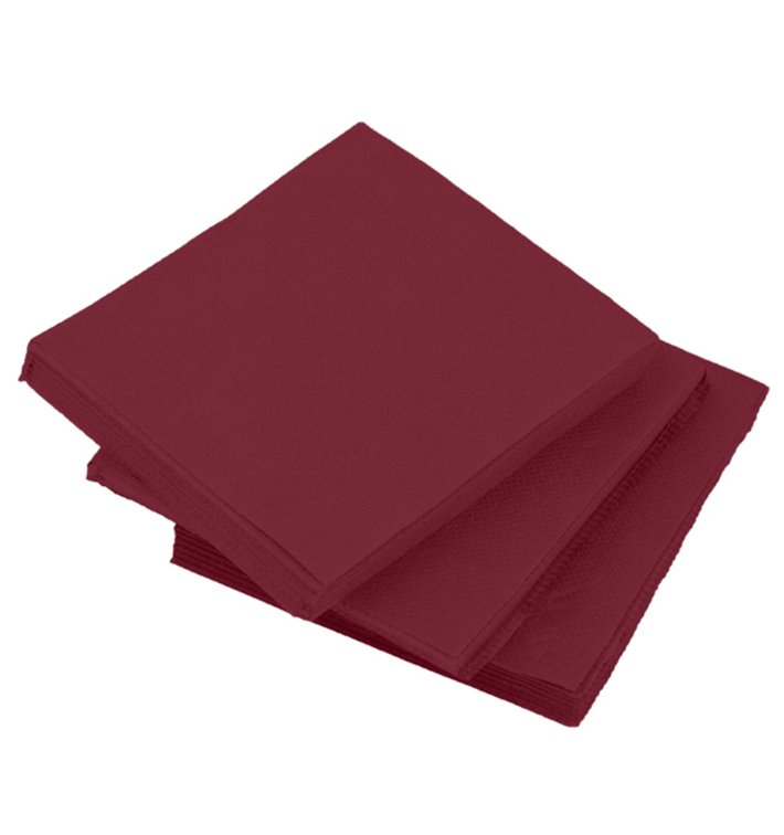 Servilleta Cocktail de Papel Punta-Punta 20x20cm 2C Burdeos (100 Uds) Servilleta Cocktail de Papel Punta-Punta 20x20cm 2C Burdeos (100 Uds)