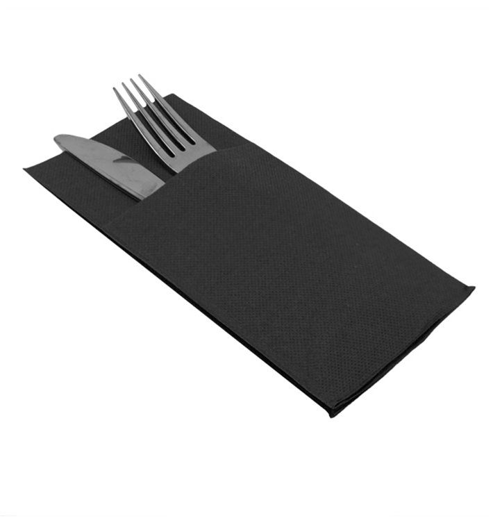 Servilleta Canguro de Papel Punta-Punta 40x40cm Negra (30 Uds) Servilleta Canguro de Papel Punta-Punta 40x40cm Negra (30 Uds)