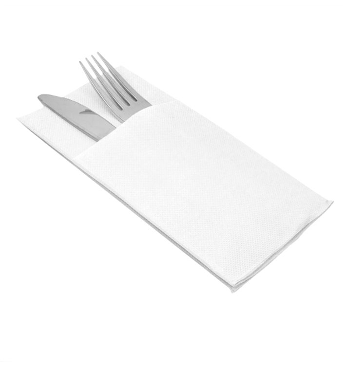 Servilleta Canguro de Papel Punta-Punta 40x40cm Blanca (480 Uds) Servilleta Canguro de Papel Punta-Punta 40x40cm Blanca (480 Uds)