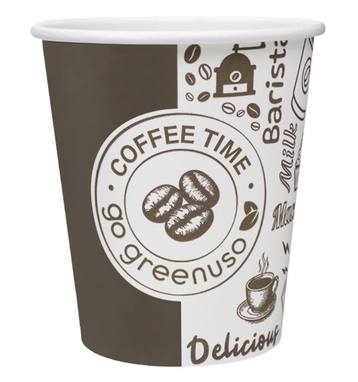 Vaso de Cartón 8Oz/230ml Kraft-Kraft Ø8,0cm (50 Uds)