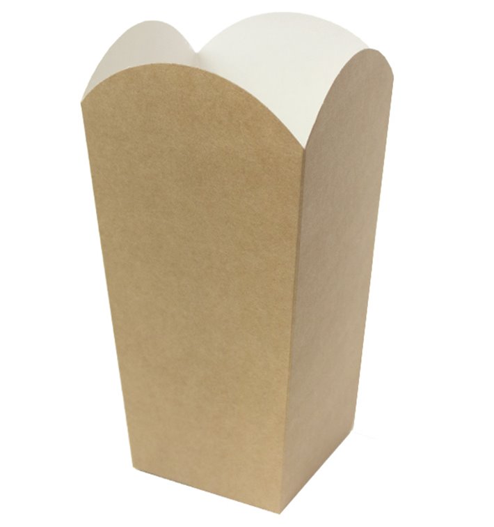 Caja Palomitas Mediana Kraft 90g 7,8x10,5x18cm (25 Uds) Caja Palomitas Mediana Kraft 90g 7,8x10,5x18cm (25 Uds)