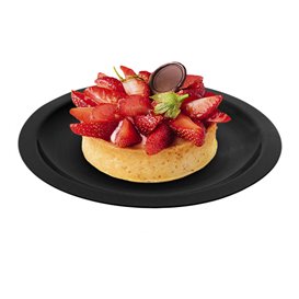 Plato Duro Reutilizable PP Llano Negro "Round" Ø18,5cm (25 Uds)