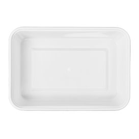 Tarrina Rectangular PP Blanca 500ml 17,4x11,6x3,5cm (500 Uds)