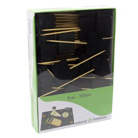 Pinchos de Bambú con Pizarra 9cm (100 Uds)