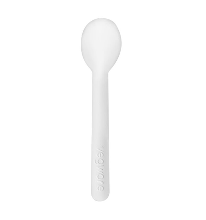 Cucharilla de Cartón Rígido Blanco 13cm (50 Uds)