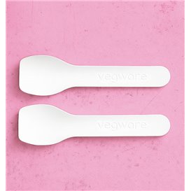 Cucharilla de Cartón para Helado Blanca 9cm (50 Uds)