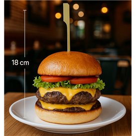 Pinchos de Bambú "Golf" Natural 18cm en caja (250 Uds)