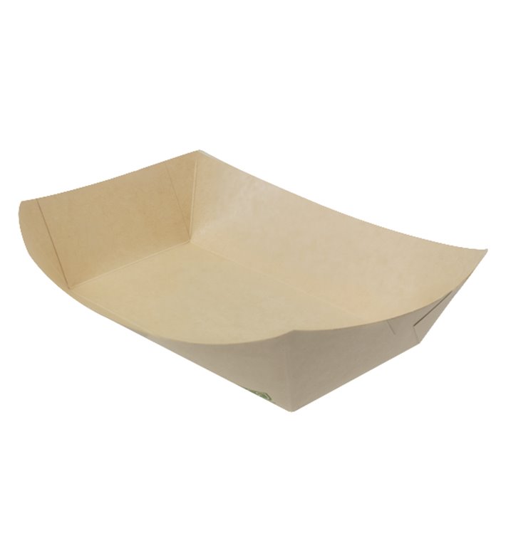 Barqueta Cartón de Bambú Kraft 700ml 20,5x15x5,2cm (500 Uds)