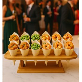 Stand de Bambú para Cucurucho 12 Conos (4 Uds)