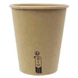 Vaso Cartón 9Oz/290ml Kraft Ø8,0cm (50 Uds)
