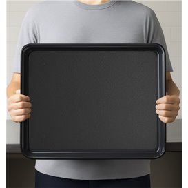 Bandeja Reutilizable PS Tray Negra 50x37cm (4 Uds)