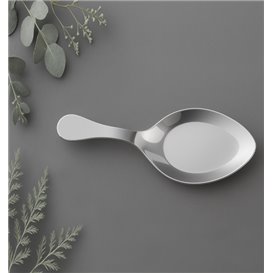 Cucharita Plástico para Salsas Plateada 10 cm (50 uds)