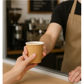 Vaso Cartón 9Oz/290ml Kraft Ø8,0cm (50 Uds)