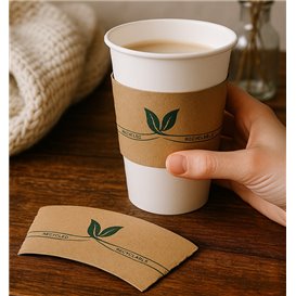 Funda para Vasos de Cartón Corrugada 8 Oz (100 Uds)