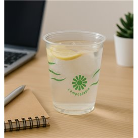 Vaso Compostable PLA "Green Spirit" Transparente 250ml (50 Uds)