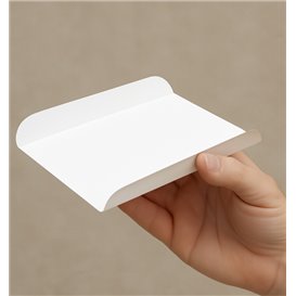 Bandeja de Cartón Blanco para Gofres 13,5x10cm (100 Uds)
