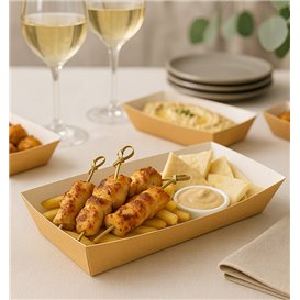 Barqueta Kraft Hot Dog 17x5,5x3,8cm (25 Uds)